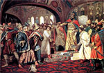 Иван III топчет послание хана Ахмата. Картина А.Кившенко, XIX в.