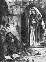 Боярыня Морозова навещает Авраамия - келаря Троице-Сергиевой лавры