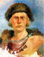Молодой ливский воин. Картина А. Блауманиса, 1889г. 