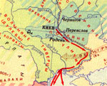 Карта расселения восточнослвянских племен в период VIII—X веков