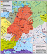 Карта расселения восточных славян VII - IX вв.